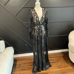 Sequin cardigan or wrap dress